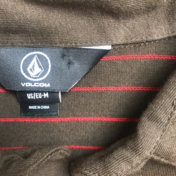 NWT Volcom Classic Fit Brown Polo - Picture 3 of 5